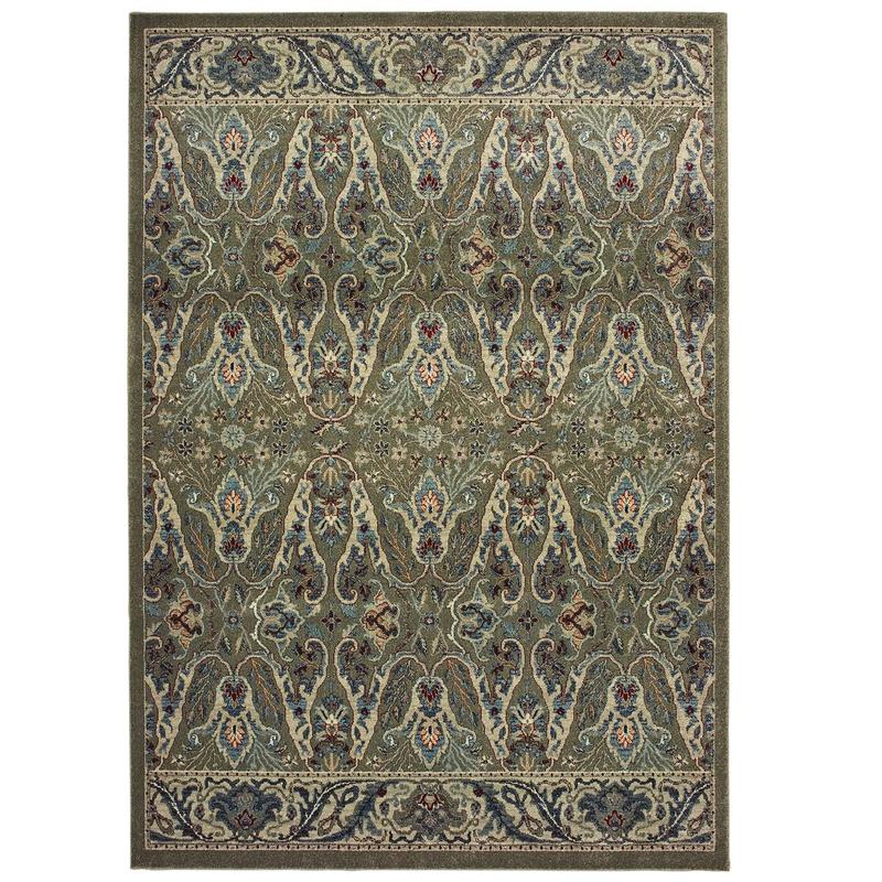 Raleigh 655Q5 Brown/ Ivory Indoor Area Rug - 9'10" x 12'10"