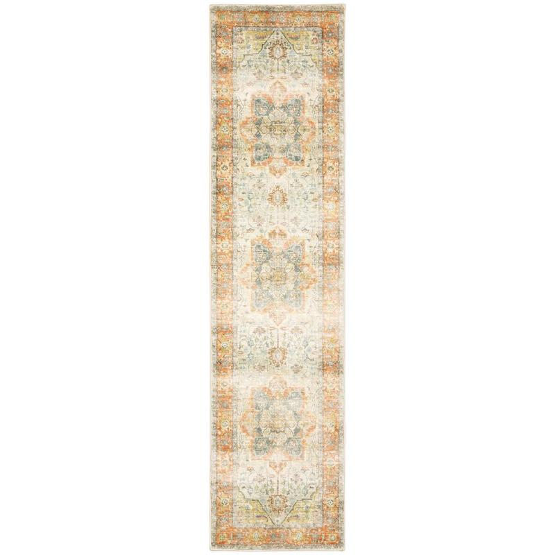 Savoy 28101 Orange/ Silver Indoor Area Rug