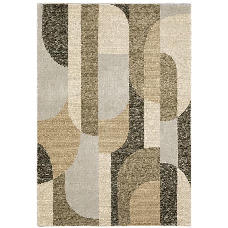 Strada STR02 Brown/ Beige Indoor Area Rug - 3'3" x 5'2"