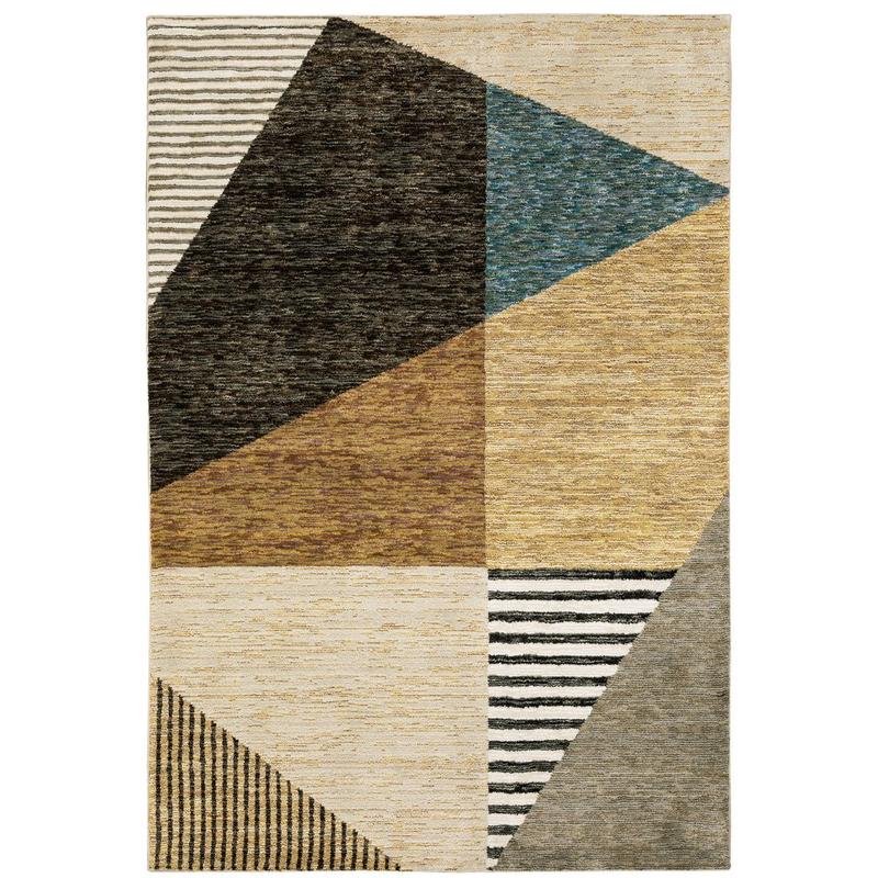 Strada STR10 Gold/ Multi Indoor Area Rug - 3'3" x 5'2"