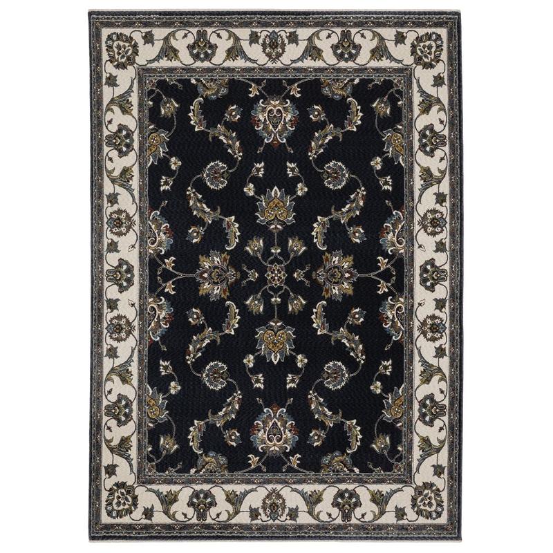 Vivian VI01B Navy/ Ivory Indoor Area Rug