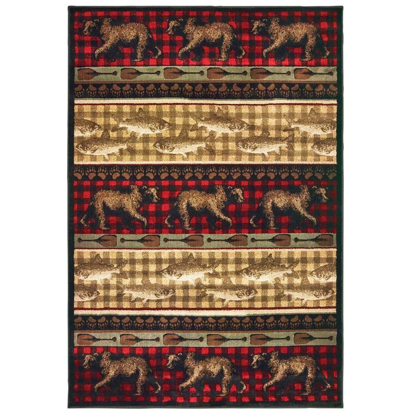 Woodlands 9594B Red/ Multi Indoor Area Rug - 9'10" x 12'10"