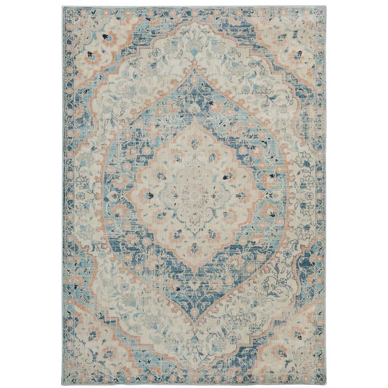 Xanadu 532L6 Blue/ Orange Indoor Area Rug - 9'10" x 12'10"