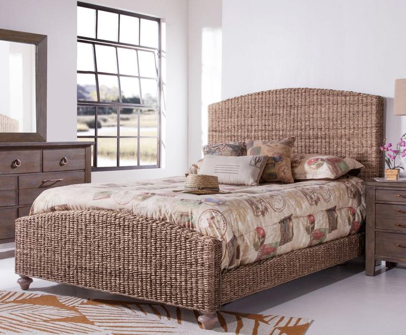Driftwood King Grey Woven Bed