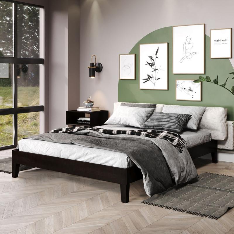 Nix Queen Platform Bed Black