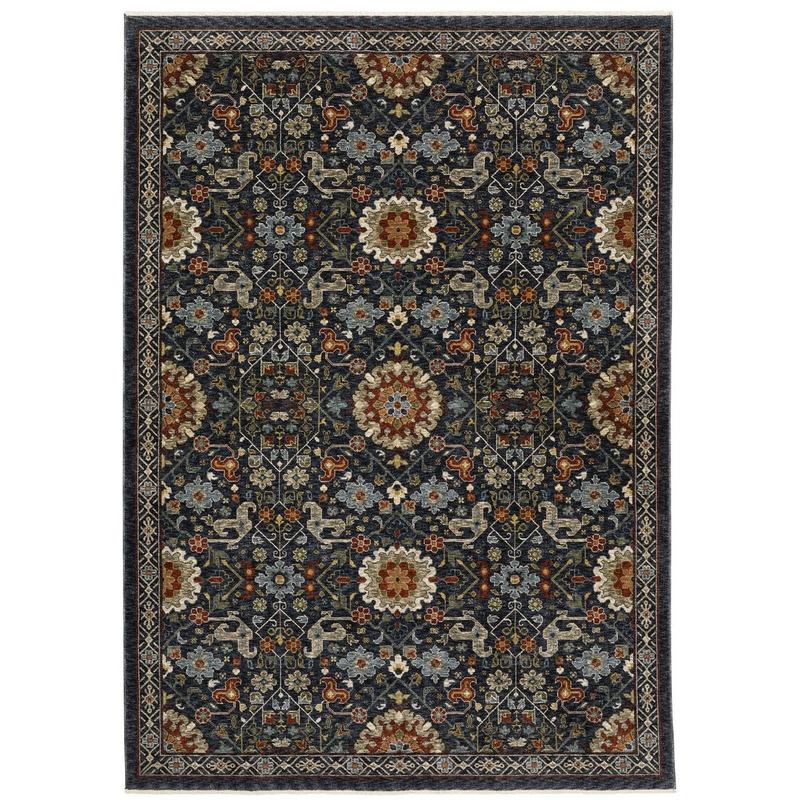 Aberdeen 006B1 Blue/ Multi Indoor Area Rug - 9'10" x 12'10"