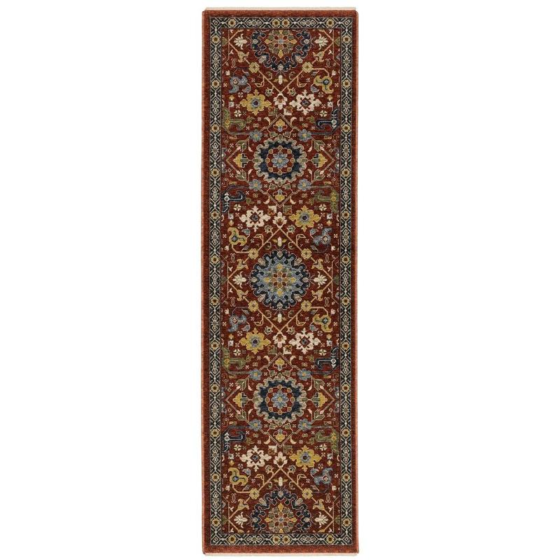Aberdeen 006R1 Red/ Multi Indoor Area Rug - 2'3" x 7'6"