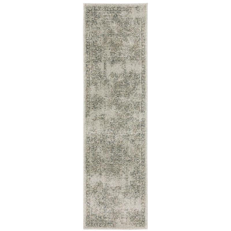 Alton 070E9 Grey/ Beige Indoor Area Rug - 2'3" x 7'6"