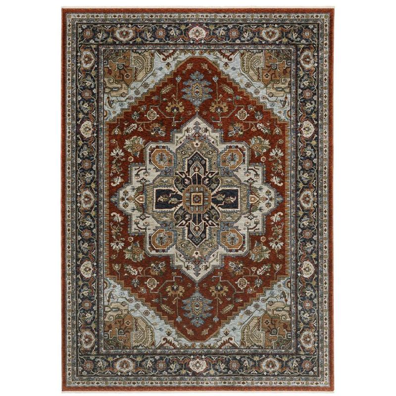 Aberdeen 1144R Red/ Blue Indoor Area Rug - 9'10" x 12'10"