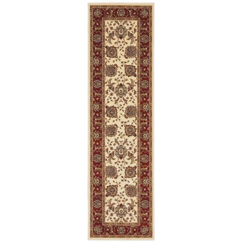 Ariana 117J3 Ivory/ Red Indoor Area Rug - 2'3" x 7'9"