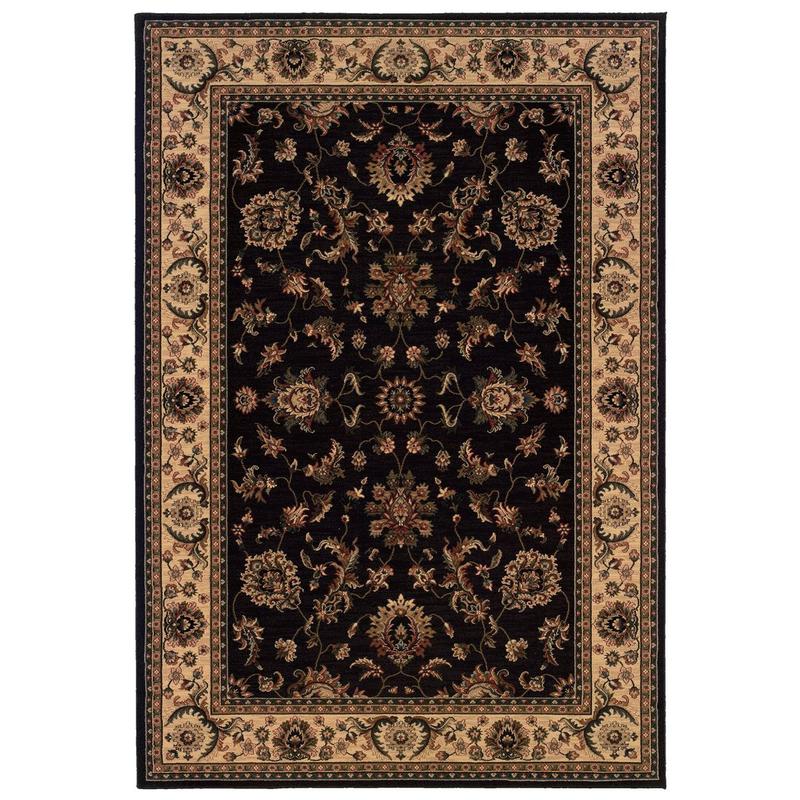 Ariana 311K3 Black/ Ivory Indoor Area Rug - 4' x 6'