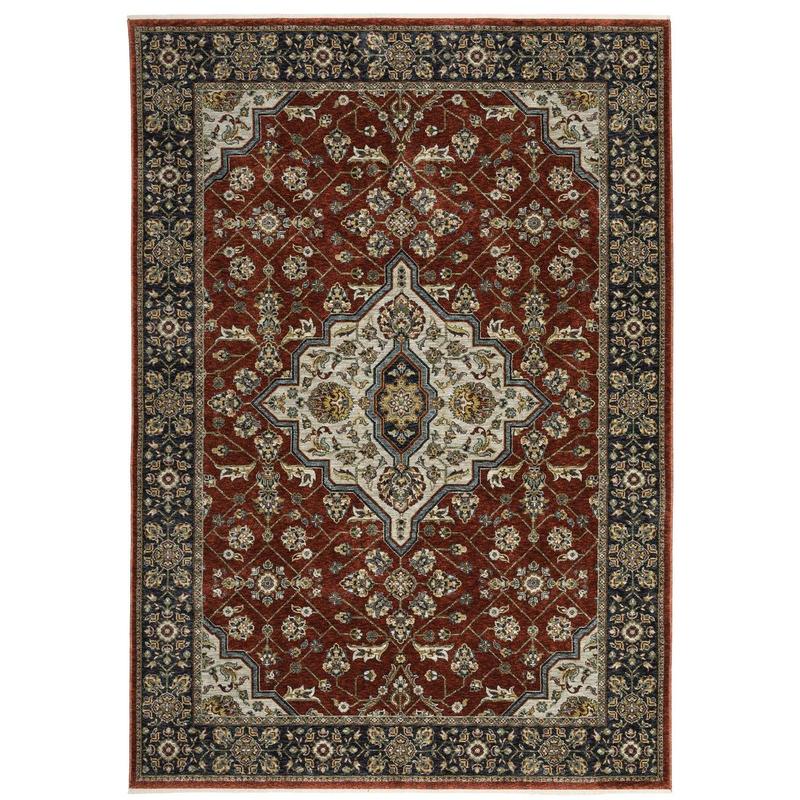 Aberdeen 4151R Red/ Blue Indoor Area Rug - 9'10" x 12'10"