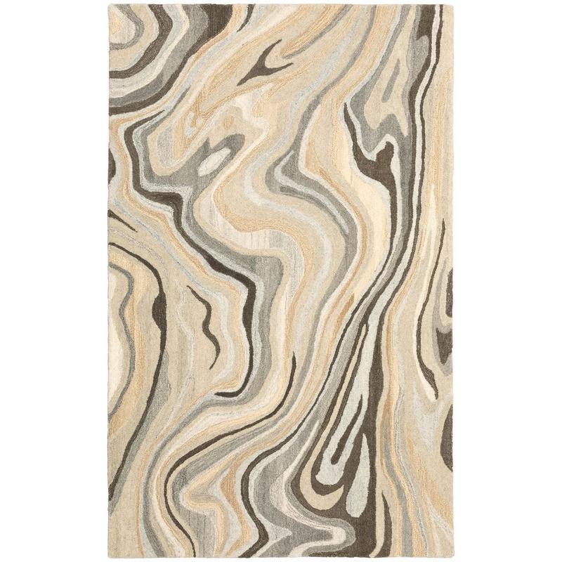 Anastasia 68007 Beige/ Charcoal Indoor Area Rug - 5' x 8'