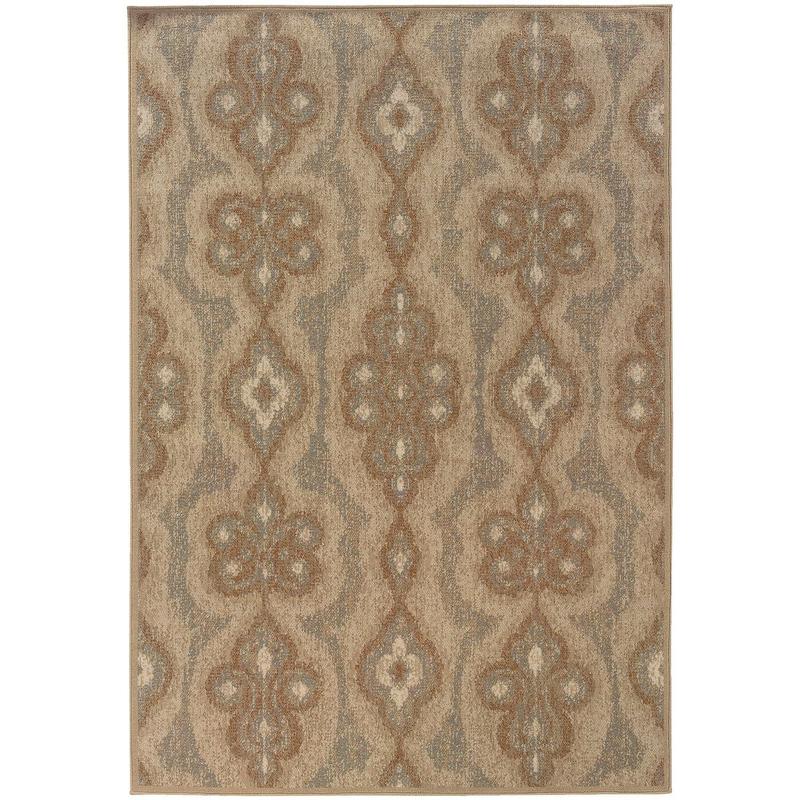 Chloe 3980A Blue/ Beige Indoor Area Rug - 9'10" x 12'10"