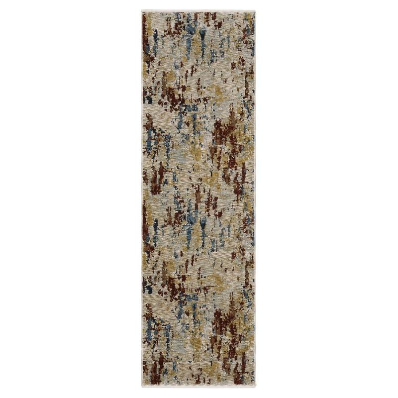 Capella CAP11 Beige/ Multi Indoor Area Rug - 2'3" x 7'6"