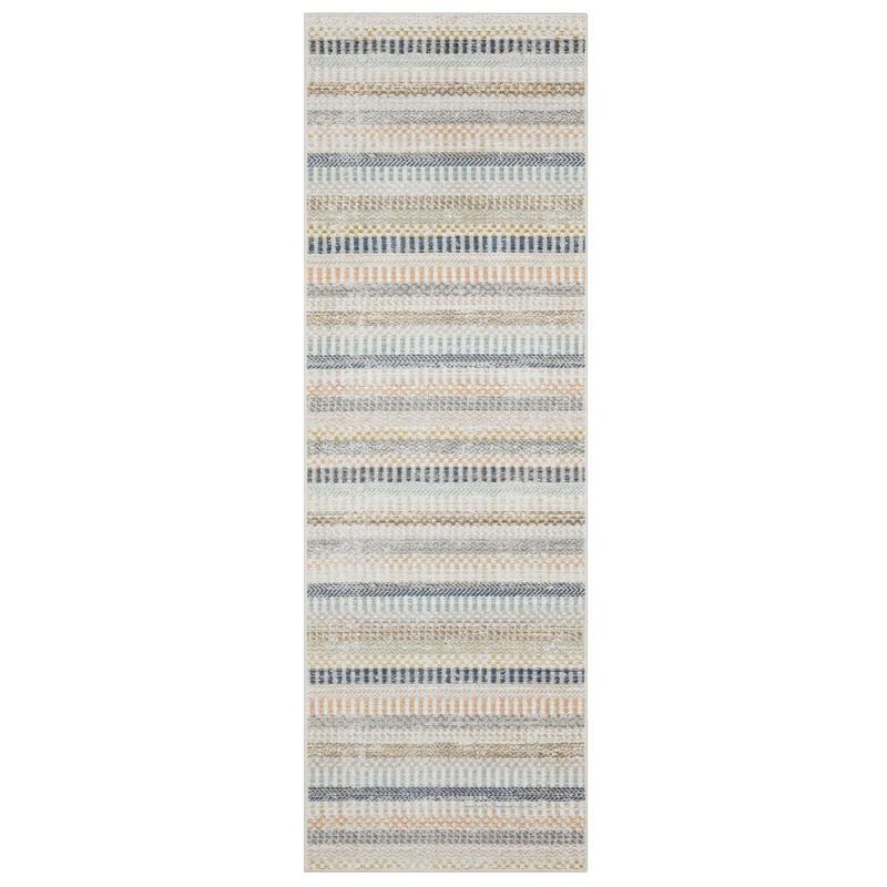 Cavett CAV08 Ivory/ Multi Indoor Area Rug - 2'7" x 7'9"