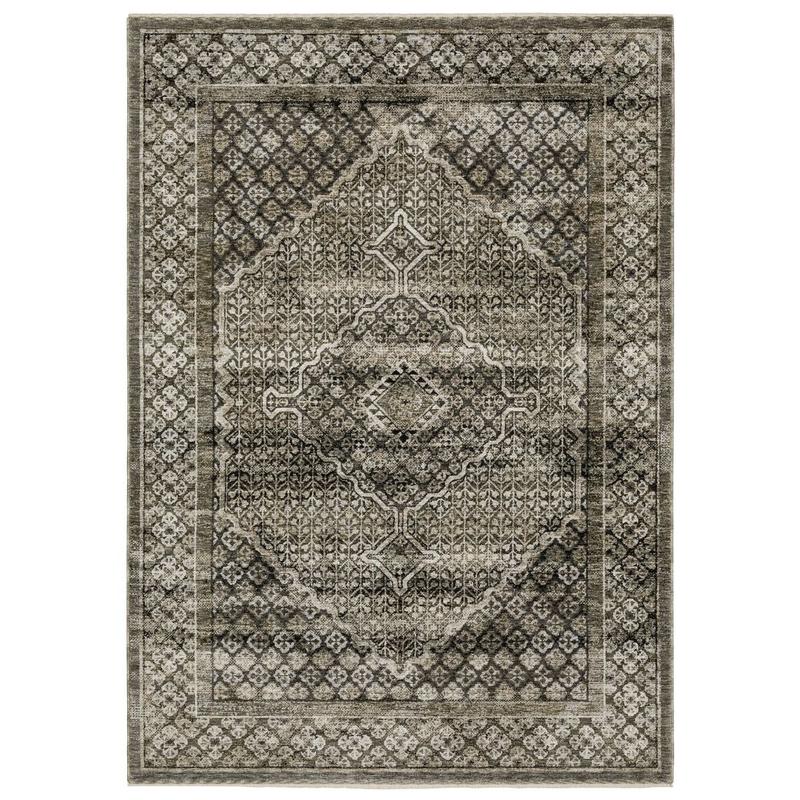Chamberlain CH02D Grey/ Beige Indoor Area Rug - 6'7" x 9'6"