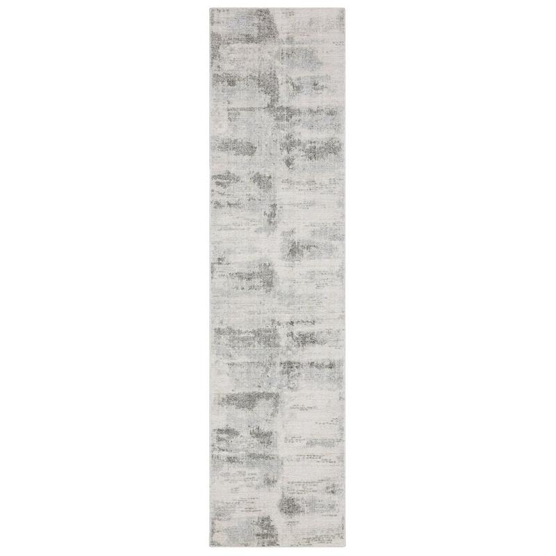 Clarke CLA05 Beige/ Grey Indoor Area Rug - 2'6" x 10'