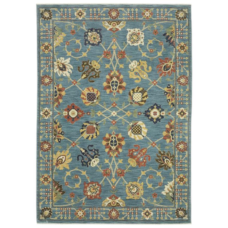 Francesca FR01E Blue/ Multi Indoor Area Rug - 6'7" x 9'6"