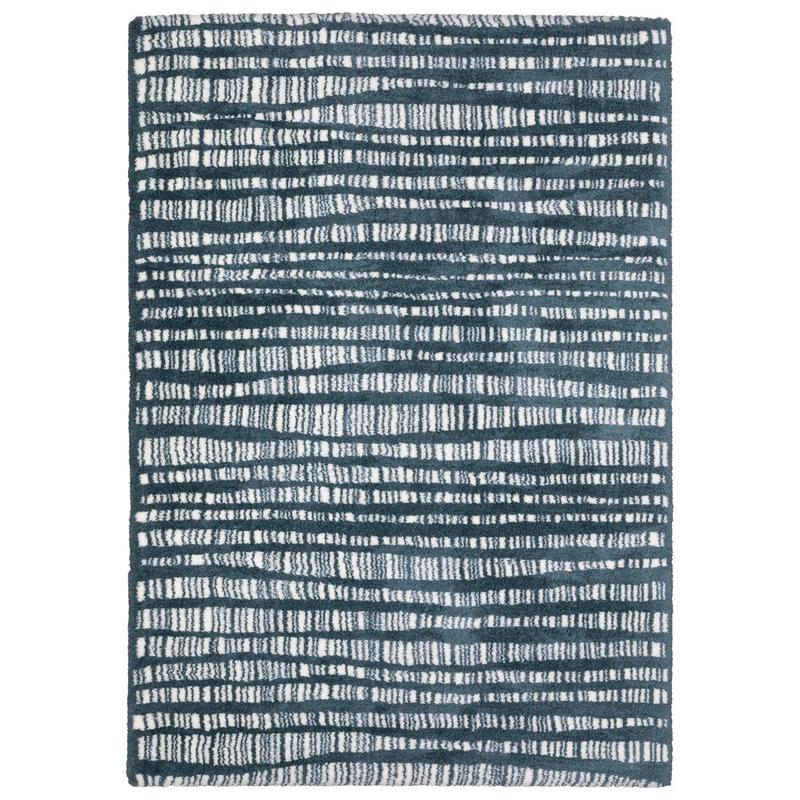 Galileo GAL01 Dark Teal/ Ivory Indoor Area Rug - 3'10" x 5'5"