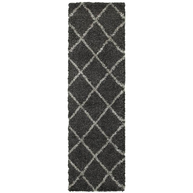 Henderson 090K1 Charcoal/ Grey Indoor Area Rug - 2'3" x 7'6"