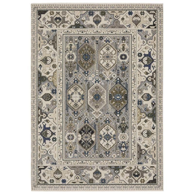 Hastings HA04U Ivory/ Blue Indoor Area Rug - 7'10" x 10'10"