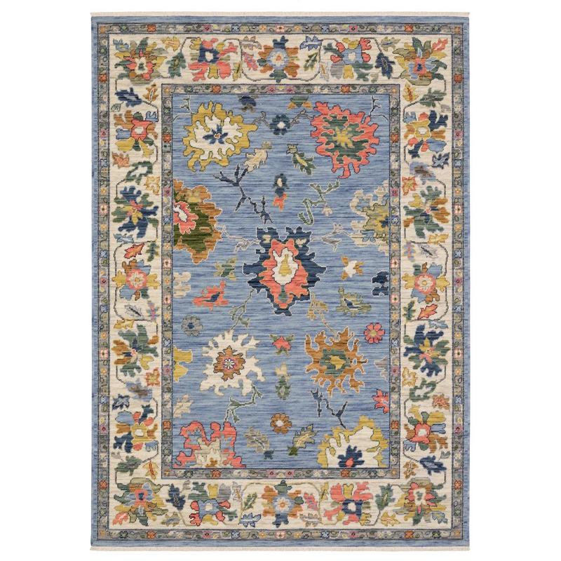 Lucca 2889A Blue/ Multi Indoor Area Rug - 2' x 3'