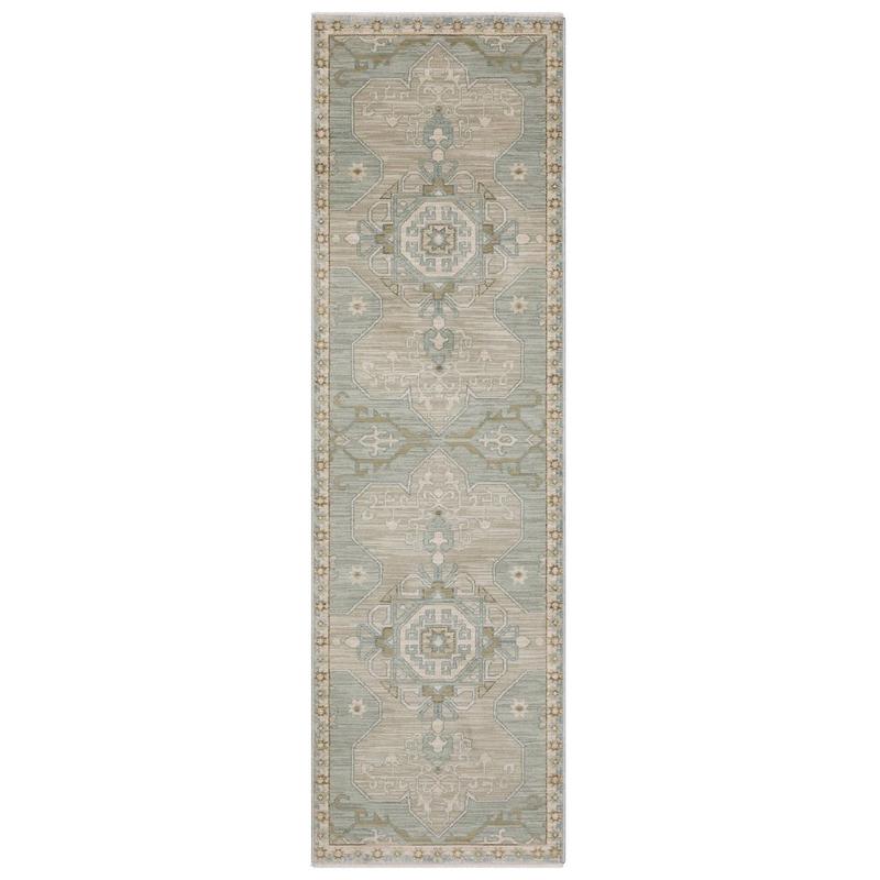 Maeve MAE12 Grey/ Blue Indoor Area Rug - 2'3" x 7'6"