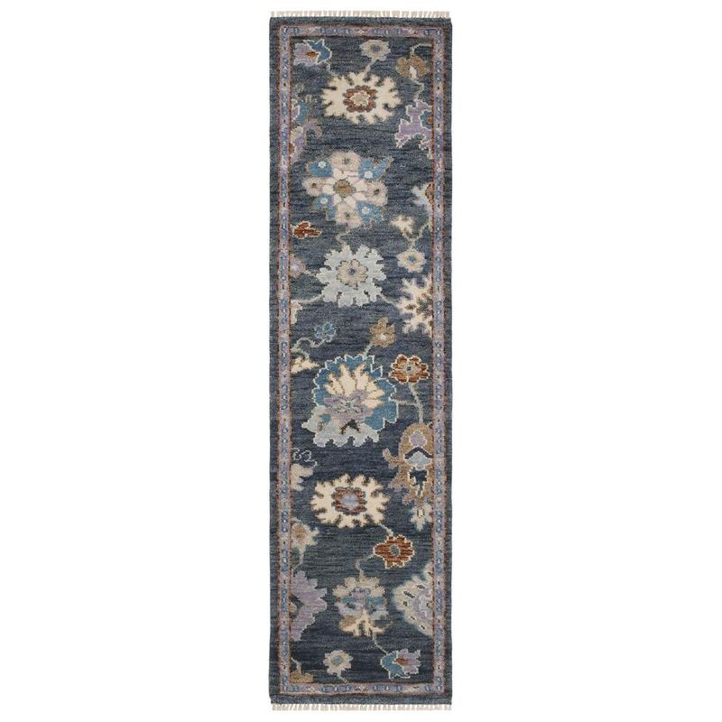 Majorca MAJ07 Blue/ Multi Indoor Area Rug - 2'6" x 10'